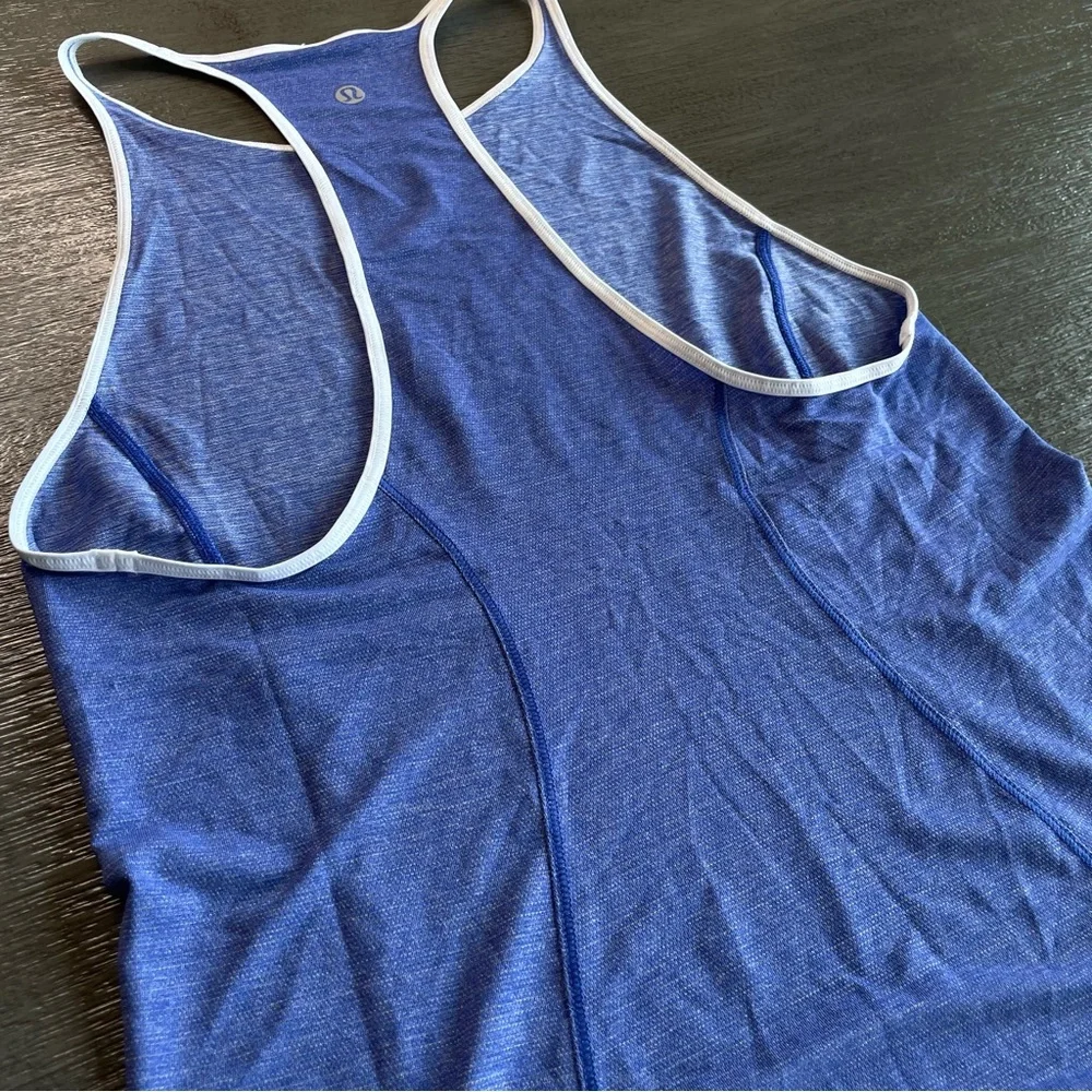 Lululemon Time To Sweat Light Blue Moroccan Blue Tank Top Size 4